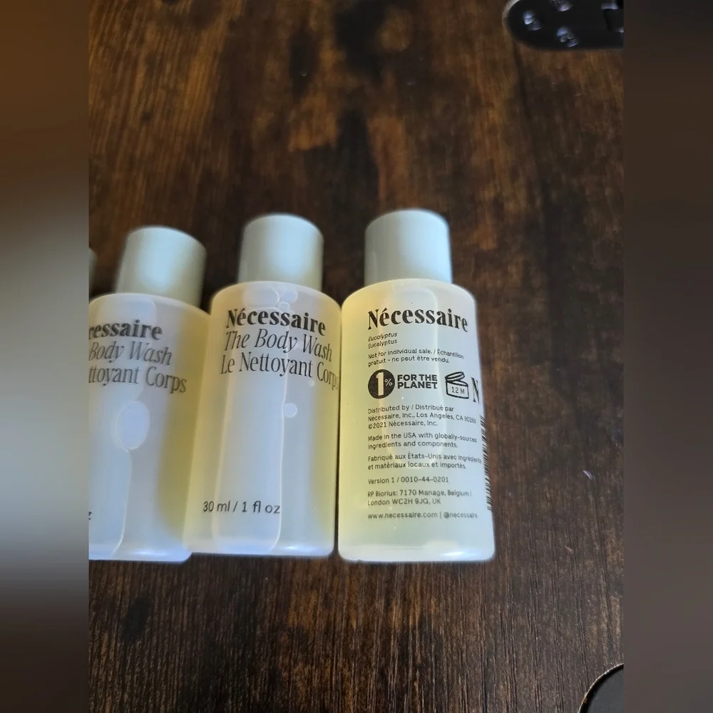 Nécessaire, The Body Wash , Eucalyptus, 1 fl oz Each, BUNDLE of 4!